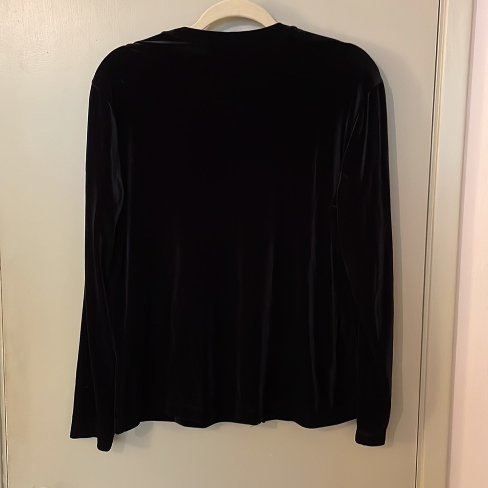 Black velveteen Francine B size medium evening lightweight jacket - Picture 7 of 8